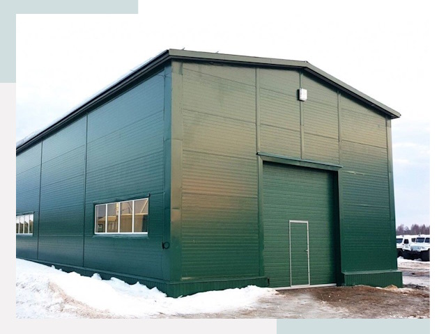 Двускатные ангары в Феодосии