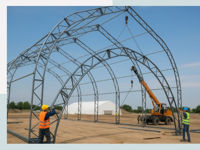 Монтаж ангаров в Феодосии от 609 руб. - Надежно и быстро